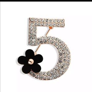 Number 5 Brooch